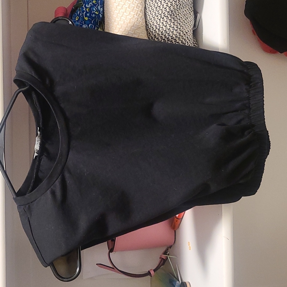 zara top with shoulder pads